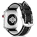 Runostrich Compatible Apple Watch Band Leather 44mm 42mm, Sport Leather Watch Strap/Band Compatible Apple Watch Series 4 3 2 1 Sport Nike+ Edition (Black, 42mm/44mm)