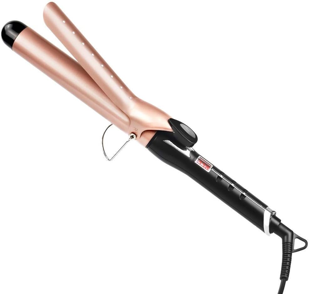 1.25 Inch Curling Iron Hair Curler with Ceramic Tourmaline Coating, 32mm Hair Curling Wand with Anti-Scald Insulated Tip, Dual Voltage, 80℃ - 230℃ for All Hair Types Waver Maker with Heat