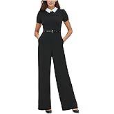 Tommy Hilfiger womens Collared Short Sleeve Jumpsuit
