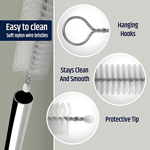 3 Reusable+Metal+Stainless+Steel+Straws