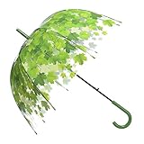 Remedios Automatic Open Transparent Clear Leaf Bubble Dome Rain Umbrella