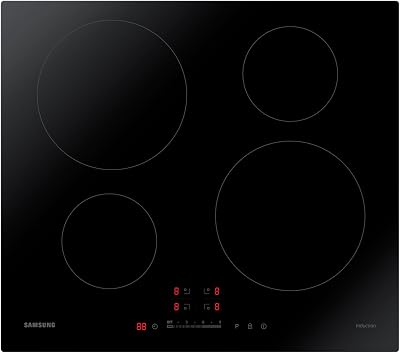 Samsung Induction Hob with 4 Cooking Zones Touch Control Ceramic Glass Black