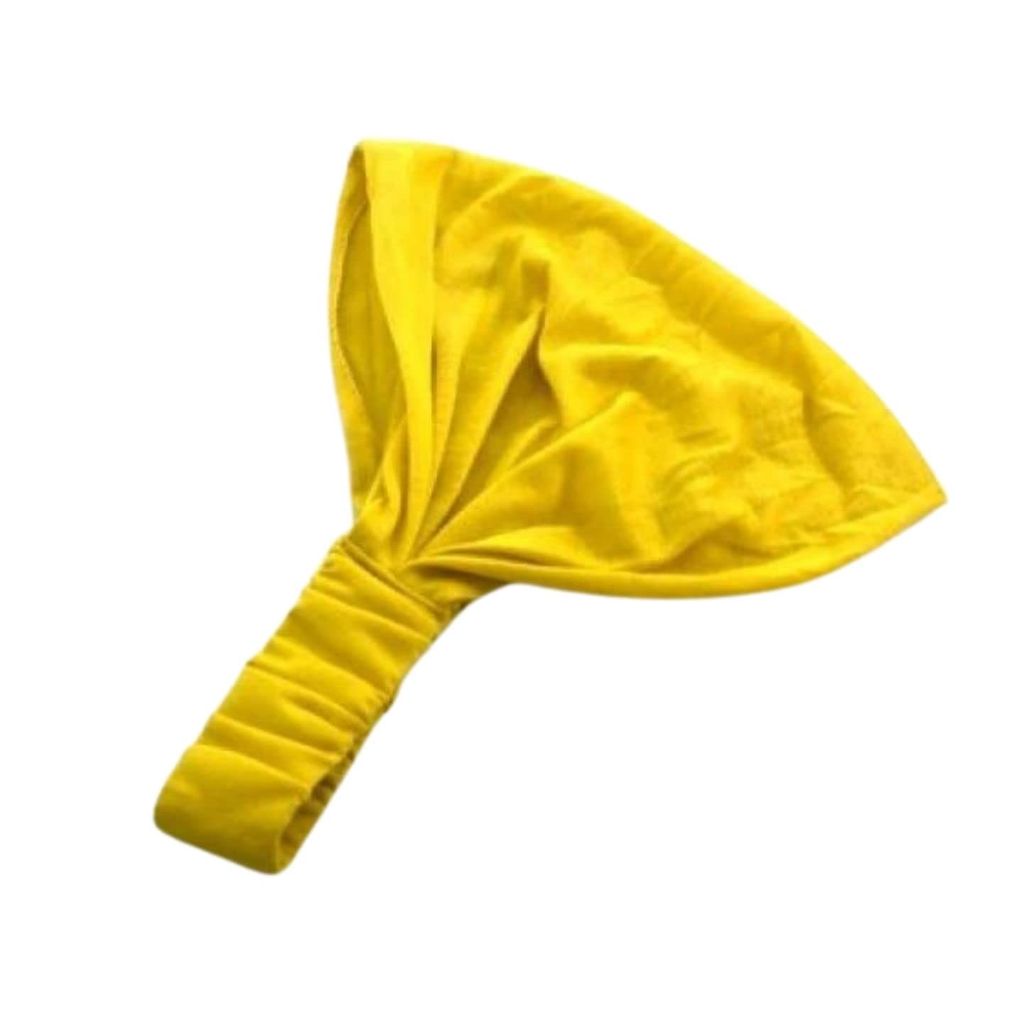 Topkids Accessories Adjustable Headbands for Women's Hair and Girls, Women's Fashion Headbands, Stretchy Headbands for Women, Wide Headband, Cotton Headbands for Women, Fabric Headband (Mustard)