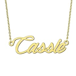 BYBWBL Cassie Name Pendant Necklace 18k Gold Plated