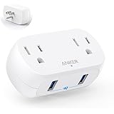 Anker Outlet Extender with USB Wall Plug, PowerExtend USB Plug 2 Mini Wall Charger with 2 Outlets, 2 USB Ports, and PowerIQ T