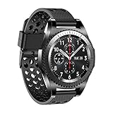 Baaletc 22mm Watch Band Compatible Samsung Gear S3 Frontier Bands/S3 Classic Band/Moto 360 2nd Gen 46mm/Huawei Watch 2 Classic Silicone Material