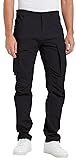 Plaid&Plain Men's and Women's Black Cargo Pants