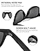LUENX Mens Polarized Sunglasses for Womens UV 400 Protection Black Lens Matte Black Frame 54MM with Case