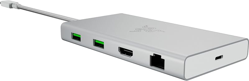 USB-C Dock - 11 Puertos con HDMI, Gigabit Ethernet, Puerto de Audio de 3,5 mm, USB-A y -C, Compatible con Windows y Mac (Salida de Pantalla con 4K, Sonido Envolvente 7.1) Mercury