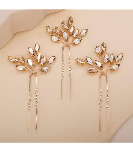 Amazon.com : Teyglen Women Dainty Rhinestone Hair Comb  display picture 3
