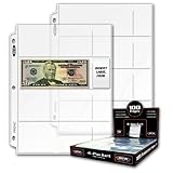 BCW Pro 4-Pocket Currency Pages | Pocket Size 2-3/4" x 6-3/4" | 20-Pages Total