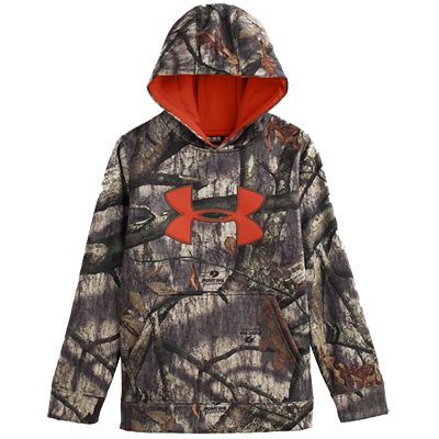 Under Armour 1249745-906 ColdGear Big Logo Camo Hoodie for Men, Mossy Oak Treestand & Scree Brown - Medium