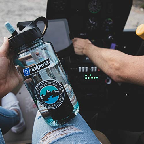 Epic Nalgene OG | Water Filtration Bottle | Wide Mouth 32 oz | American Made Bottle | USA Made Filter Removes 99.99% of Tap Water Contaminants Lead Chlorine Chromium 6 Arsenic Chloroform (Seafoam) - Thumbnail 4