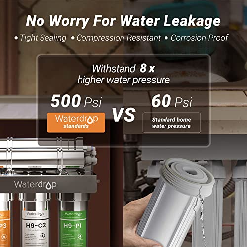 Waterdrop Reverse Osmosis System Under Sink 10Stage, Plus 5 Filters