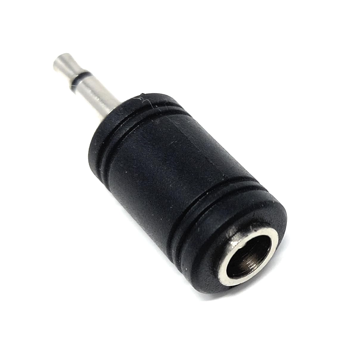 DRUT 1pcs 5.5mm x 2.1mm DC Socket to 3.5mm Mono Jack Plug, DC Jack Plug Cable Converter Adapter Black