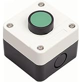Push Button Switch Box, ABS Weatherproof Momentary Push Button Switch Station Box, One Push Button Control Switch for Gate Opener, 1Pcs