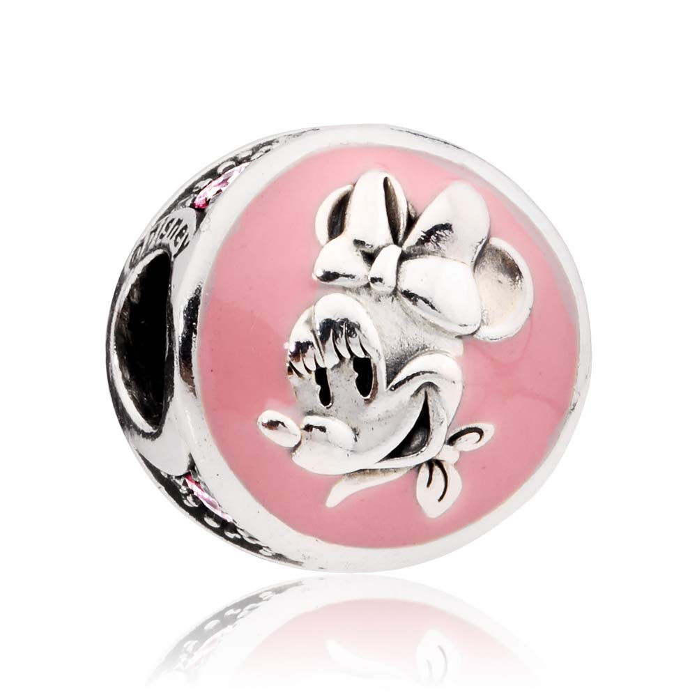 Pandora Disney Vintage Minnie Silver Charm with Pink Enamel & CZ 797170EN96