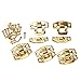 dophee 5Pcs Antique Brass Decorative Hasp Latch with Screws for Wooden Box Jewelry Box Toggle Cabinet Suitcase Chest Trunk - 0.91