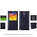 Note 3 Case, Galaxy Note 3 Case, Huijukon Elegant S-View Smart Flip Leather Case Cover with Auto Sleep/Awake Function for Samsung Galaxy Note 3 III (Black)