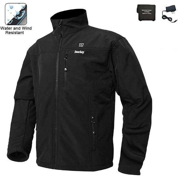 Smarkey Men's Heated Jacket Down Coat with 1pcs 5200mAh Battery and Charger