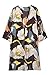 Yonala Women's Summer Floral Print Chiffon Beachwear Top Cover Up Kimono Cardigan Brown-Beige