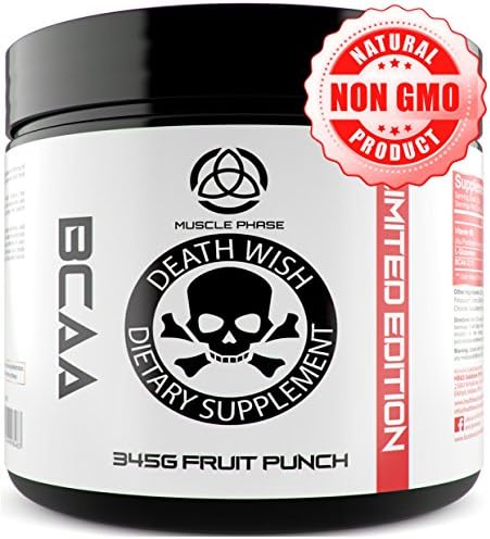 _ ANABOLIC BCAA by Death Wish Supplements *Fast Absorption Powder,5000mg per Scoop, Added Vitamin B6, BEST 2:1:1 Ratio, For Men And Women
