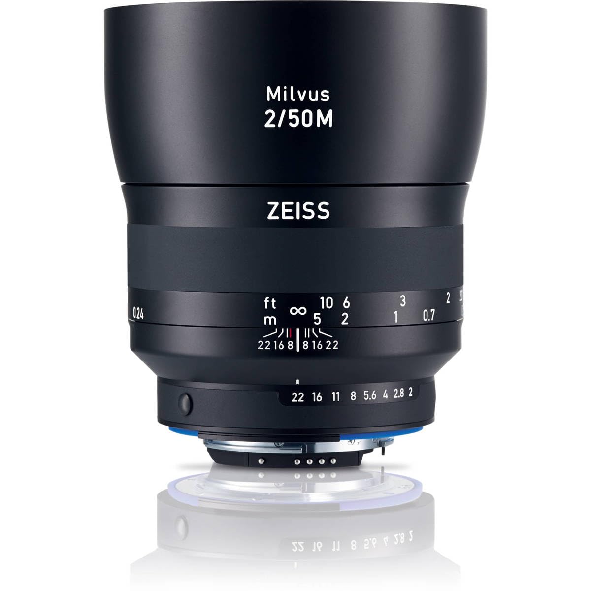 ZEISS Milvus 50 mm f/2 Lente de cámara de fotograma completo para Nikon F-Mount ZF.2, negro