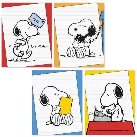 Peanuts Worldwide Snoopy Blank Note Cards and Envelopes, Set of 12