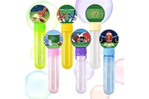 PEIKING 24Pcs Football Bubble Wands, Football Superbowl Birthday Party Favors Bubbles for Kids, Rugby Bubble Blowing Toys for Kids Adults, Cute Touchdown Bubble Maker for Birthday Football Game Indoor Outdoor