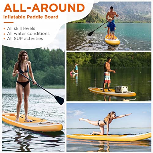 Famistar 12'x32''x6'' AllAround Inflatable Stand up Paddle Board, Upgrade 396Lbs Weight