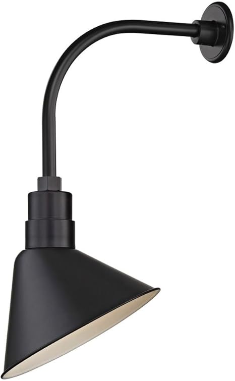 Black Gooseneck Barn Light With 12 Scoop Shade Amazon Com