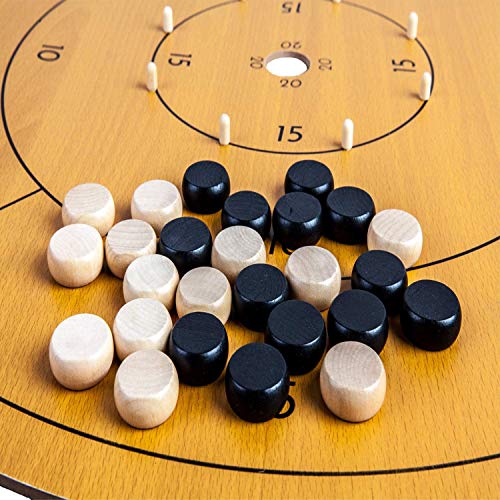 30" Crokinole Tournament Checker Board Game Canadian Heritage Game with 26" Playing Surface for