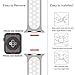 Ocydar Apple Watch Band 38mm, Soft Silicone Nike+ Sport Style Replacement iWatch Strap Band for Apple Watch Series 1 Series 2, Apple Watch Nike+, S/M Size - Silver / White