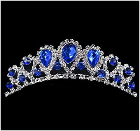 UDORA Flower Girl Crystal Tiara Kids Crowns Hair Jewelry Rhinestone Princess Headband for Wedding Party