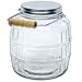 TrueCraftware 1 Gallon - Glass Barrel Jar with Lid and Handle