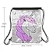 SEGORTS Sequin Mermaid Drawstring Bag Reversible Sequin Dance Bag for Girls Kids­ (DB-UnicornStyle)