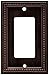 Brainerd 64405 Beaded Single Decorator Wall Plate / Switch Plate / Cover, Venetian Bronze