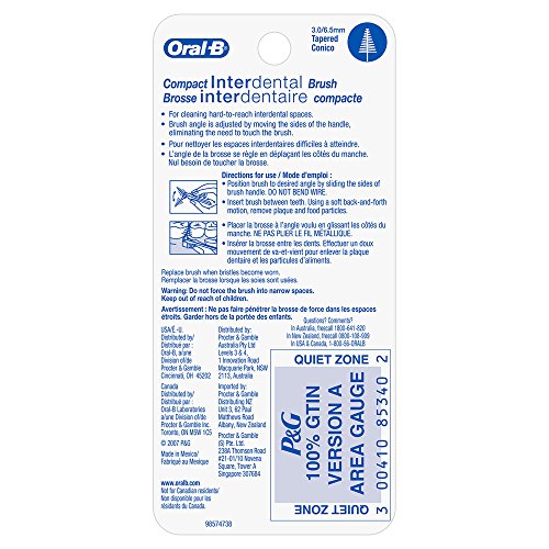 OralB Specialty Toothbrush, Interdental Tapered Compact 2 Count