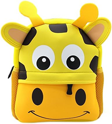 Shinybaby Kids Backpack 3D Animal Cartoon Preschool Lunch Bag for Little Toddlers (Giraffe)