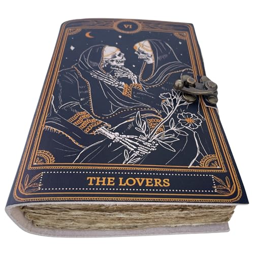 Urban Leather Baphomet Satan Journal Grimoire Book of Shadows Magic Spells Wiccan Witchcraft Journal, Blank Unlined Pages