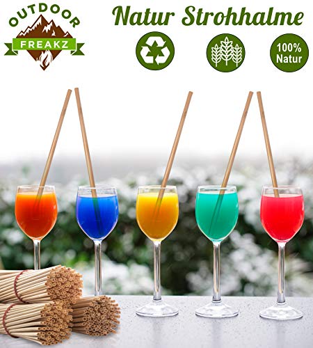 OUTDOOR FREAKZ Natur Strohhalme aus Stroh - Die Alternative zu Papier, Metall oder Bambus - Umweltfreundlich… – Bild 7