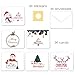 Kuuqa 36 Pieces Christmas Greeting Note Cards with Envelopes and Stickers 6 Designs,Christmas Party Decoration Supplies