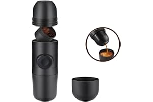 Manual Coffee Machine Portable Ground Espresso Maker Hand Operated for Camping Hiking Travel Office
