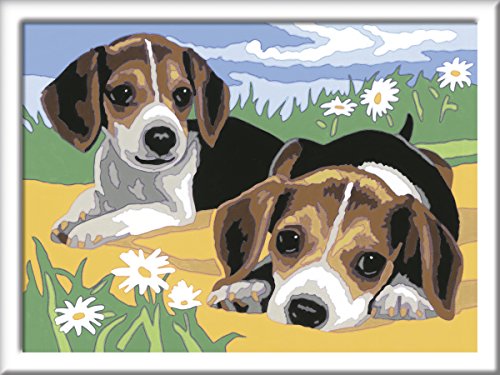 Ravensburger Malen nach Zahlen 28329 - Jack Russel Welpen - Für Kinder ab 7 Jahren, Yellow – Bild 3