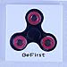 Tri-Spinner Fidget Toy Ceramic Bearing EDC Focus Toy for Killing Time Stress Reducer (Black+red)