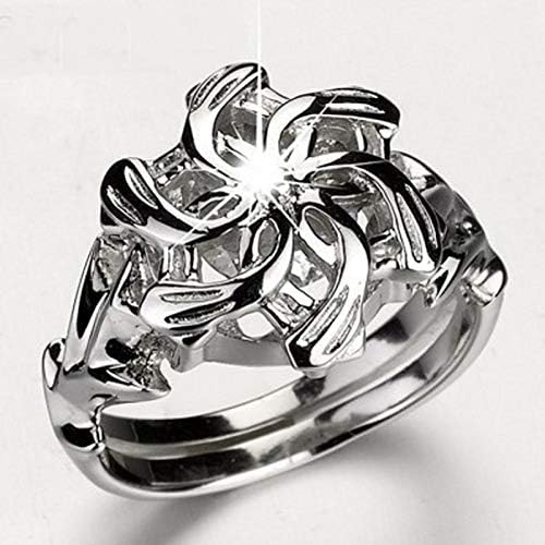 Nattaphol Classic Vintage Wedding Band Ring for Women LOTR The Galadriel Nenya Charm 3ct 5A Zircon 925 Soild Sterling Silver Ring (10)
