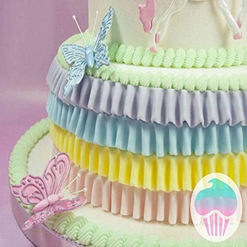 Sala Houseware - Pleated Silicone Mould Ruffle Border Fondant Cake Silicone Mold Confeitaria Cupcake Decorating Tools Molds Candies MA975468