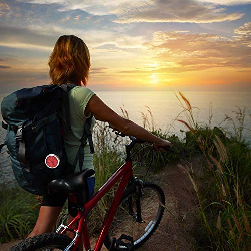 Fokine Bicycle Light Built-in Battery Rechargeable USB LED Bike Light Flashlight with Mount Bicycle Accessories (red&White)
