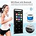 Grtdhx 16GB Bluetooth MP3 Player with FM Radio/Voice Recorder, Lossless Sound, Metal Touch Button, 1.8 Inch Color Screen, 50 Hours Playback, HD Sound Quality Earphone, with an Armband, Black