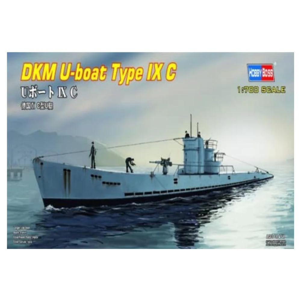 Hobbyboss 87007 "DKM U-Boat Type IX C Plastic Model Kit, 1:700 Scale